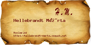Hellebrandt Márta névjegykártya